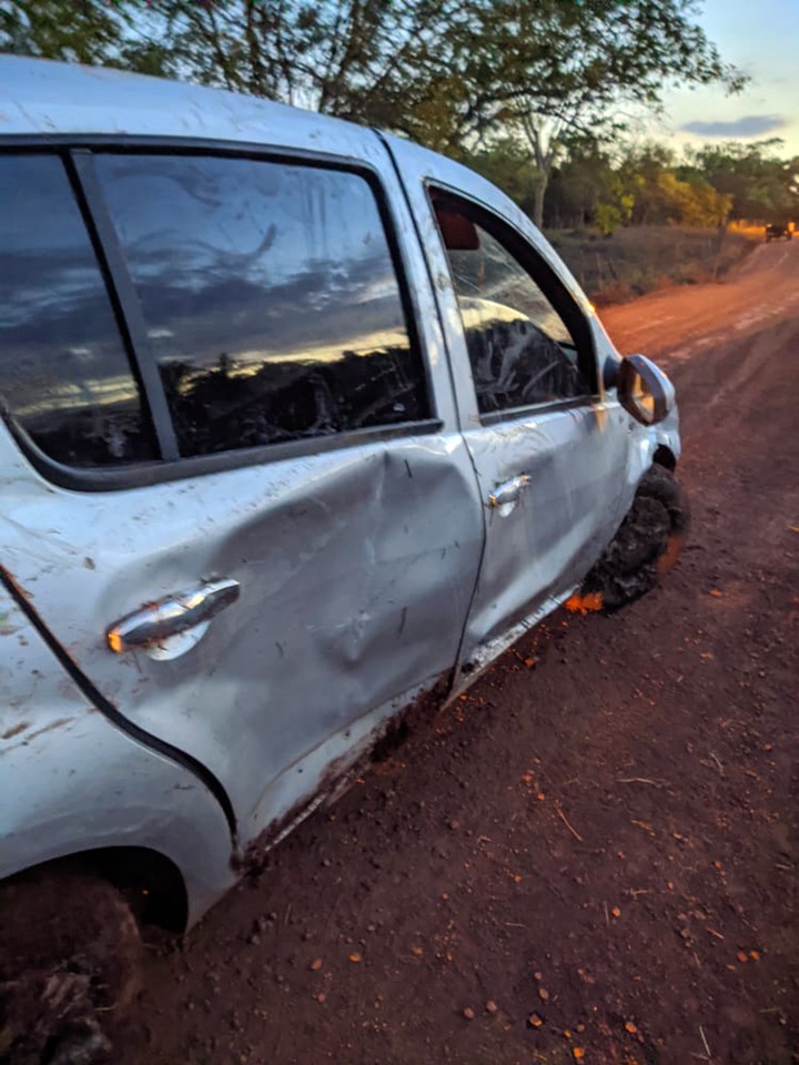 Jovens saem ilesos em acidente de carro na zona rural de Coroatá